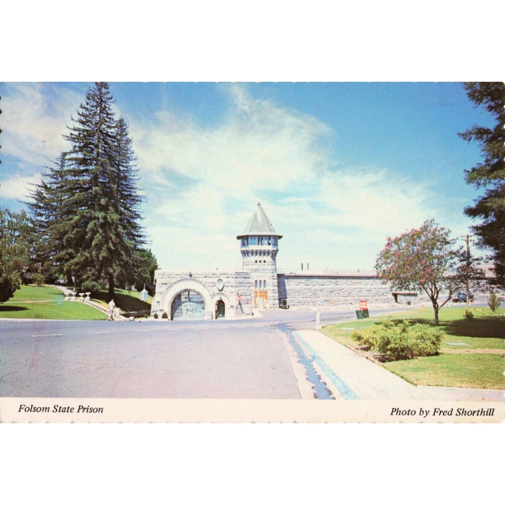 Vintage Folsom State Prison California Postcard 1974 Postmark Fred Shorthill VG+ - Picture 1 of 2